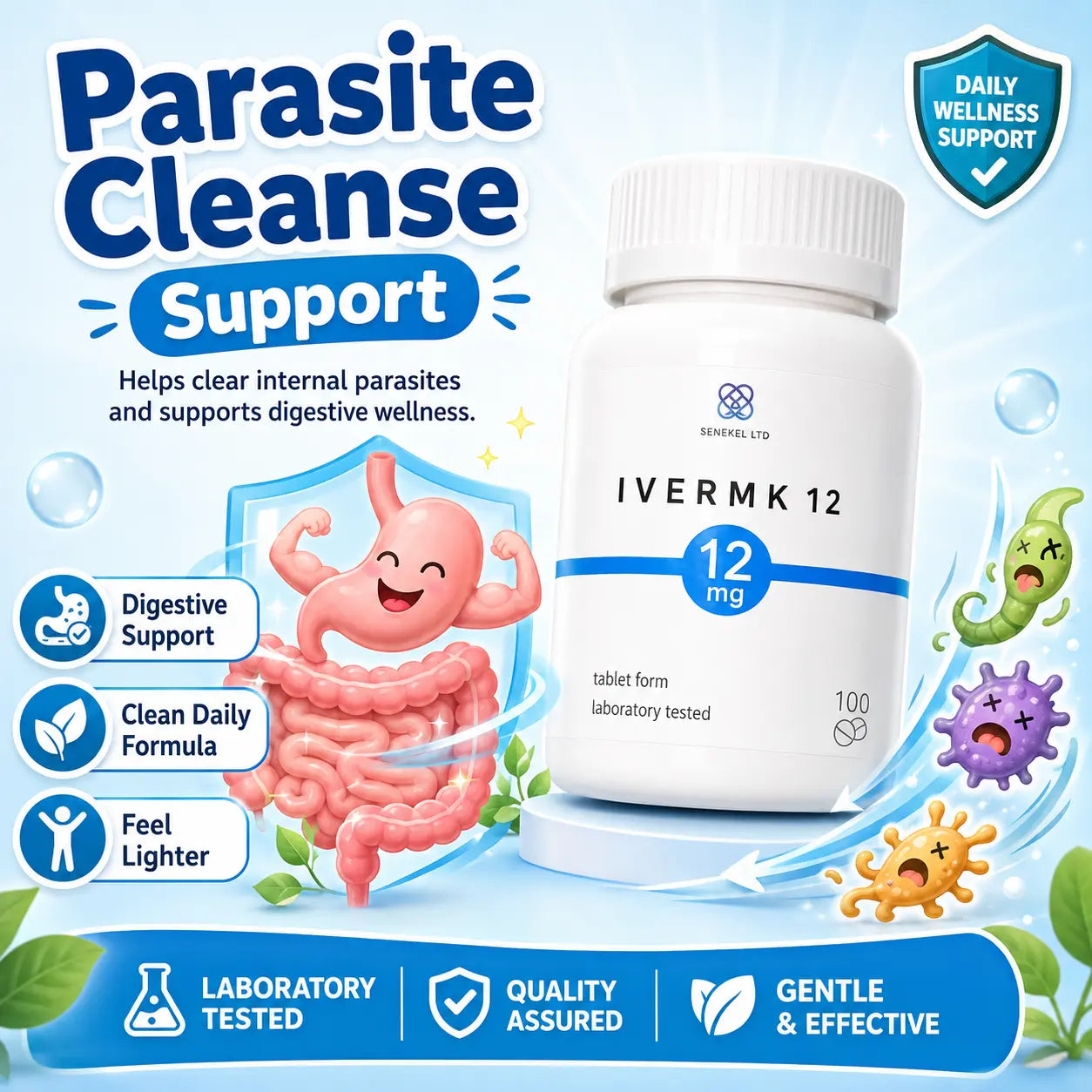 Eliminate parasites to improve gastrointestinal digestion.